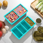 Silicone Freezer Molds for Soup with Lid, 1-Cup & 2-Cup Large Ice Cube Trays Food Storage Containers for Meal Prep, Freeze 250mL/125mL Portions – 2 Pack (1-Cup Green&2-Cup Blue)
