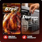 Smart Wireless Meat Thermometer with Ultra-Thin Probe, 6 Sensors Accuracy Digital Food Thermometer 0.5S Instant Read, IP67 Waterproof for BBQ, Grill, Smoker, Oven, Air Fryer,Red