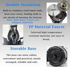 Electric Hot Milk Kettle Warmer Stainless Steel Hot Milk Dispenser Hot Milk Boiler And Warmer with Double Liner Quick-Temp or Boil for Milk Tea Coffee 1500W 8.8 Liter Capacity