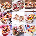 Ducodocu Large Silicone Number Cake Mould 3D Novelty Cake Pan DIY Baking Mold for Birthday Anniversary Number of 4