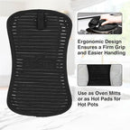All-Clad Premium Pot Holder & Hot Pad: Heat Resistant to 500 Degrees - 100% Cotton, 10"x6.25" Hot Pad for Kitchen and Barbeque, (1-Pack), Black
