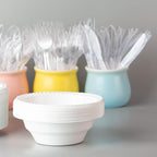 PLASTICPRO 12 ounce Round Plastic Bowls Microwaveable, Disposable, White, Dinnerware 400 Count
