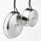 KitchenAid 5-Ply Clad Polished Stainless Steel Cookware Pots and Pans Set, 10 Piece