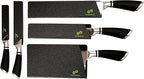 EVERPRIDE 5 PIECE Chef Knife Guard Set Universal Blade Edge Cover and Knife Sheath Set for Chef and Kitchen Knives Durable BPA-Free Felt Lined Sturdy ABS Plastic Knife Storage and Protection