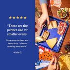 Great Jones Little Sheet (Blueberry) | Jelly Roll Pan, Quarter Sheet Pan | Aluminized Steel,13.5" x 9.5" | For Baking, Roasting, & Broiling | Premium Bakeware with Even Heat Distribution