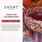 Snowy River Thanksgiving, Cocktail & Margarita Sugar Rimmer - Vibrant Naturally Colored Sugar for Cocktail Rimming, Baking & Decorating, Medium Crystal - 4oz