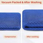 Homaxy 100% Cotton Waffle Weave Kitchen Dish Cloths, Ultra Soft Absorbent Quick Drying Dish Towels, 12 x 12 Inches, 8-Pack, Blueberry
