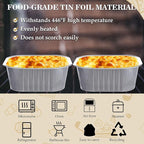 Mini Cake Tins with Lids, BAKINGPAK 30PCS 10OZ Mini Cake Pans with Lids Mini Aluminum Pans with Lids Mini Disposable Cake Pans with Lids Mini Square Cake Pans with Lids for Holiday Party, Ash