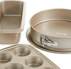 Berghoff Balance Nonstick 6 cup Cupcake/Muffin Baking Pan 2.5" x 1", Lightweight Carbon Steel, Ferno-Green, Non-toxic Coating Bakeware, Easy Food Release, Oven Safe Up To 450°F