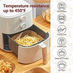 9 Inch Air Fryer Liners, 200 Pack Parchment Paper Sheets for Ninja Air Fryer, Non-Stick, Disposable, Unbleached, Heat Resistant, Fits 5-8 QT Air Fryers, Oil-Free & Healthy Cooking