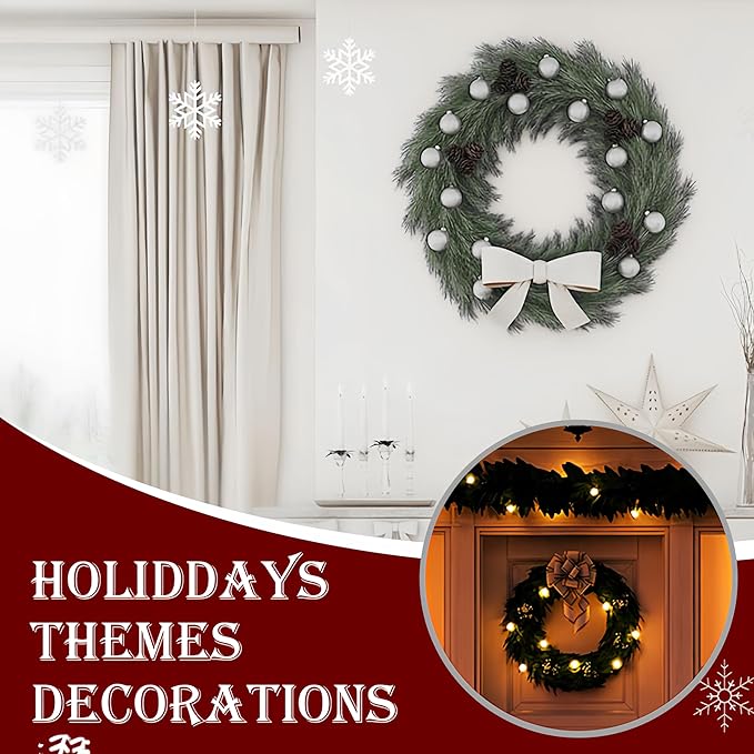 Suction Cup Hooks for Wreaths on Glass, 2026 Upgrade No Drill Towel Hooks Stainless Steel Waterproof Suction Cup Hooks, Wreath Hanger for Front Door for Kitchen, Bedroom (4, White)