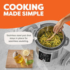 Instant Pot, 6-Quart Whisper Quiet 9-in-1 Electric Pressure Cooker, Slow Rice Steamer, Sauté, Yogurt Maker, Warmer & Sterilizer, Free App with 800+ Recipes, Stainless Steel