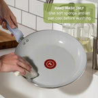 T-fal Refresh Ceramic Nonstick Saute Frying Pan with Lid 5 Qt, Oven Safe to 350°F Cookware, Stay-Cool Handle Skillet, Ceramic Pots and Pans, Moon Grey