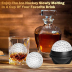 2 Pack Golf Ball Ice Cube Molds - 2.5 Inch Large Silicone 3D Ice Cube Molds for Cocktails, Bourbon, Brandy, Whiskey