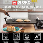DI ORO - Chef Series FLEX Silicone Spatula 600ºF Heat-Resistant Flexible Silicone Rubber Turner Spatulas (3-Piece Set)
