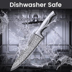 Knife Set, Astercook 15 Pieces Kitchen Knife Set with Built-in Sharpener, German Stainless Steel Knife Block Set, Razor-Sharp Knives with Full-tang Handle, Dishwasher Safe, Silver