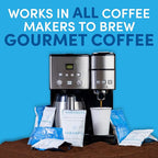 Ground Coffee | Colombian Medium Roast Low Acid Mold Free Pouches | Bulk Packets | Gourmet Columbian Powder Packs for 12 Cup Drip Maker | Premium Highest Rated Individual Premeasured Commercial Bags
