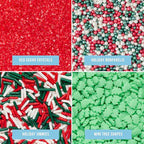 Sweets Indeed Christmas Sprinkles Mix – 10.90 oz Holiday Blend | Edible Jimmies, Nonpareils & Sugar Pearls for Decorating Christmas Cookies, Cakes, Cupcakes & Festive Desserts