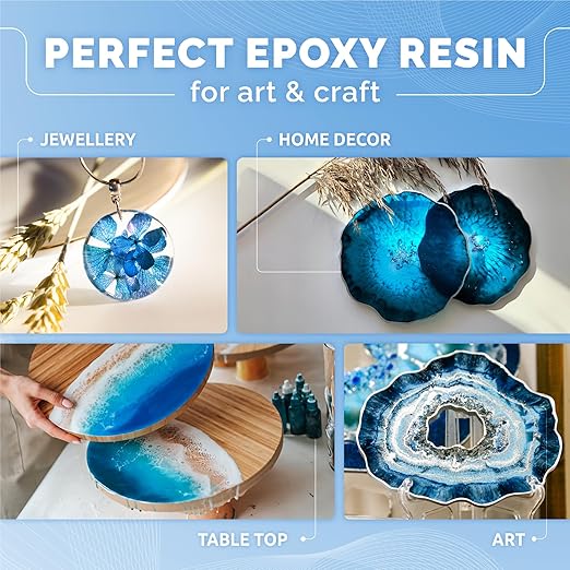 CRAFT RESIN 4 Gallon Epoxy Resin Kit - Crystal Clear Epoxy Resin Kit & Hardener for DIY Art, Mold Casting, Jewelry Making, Coasters, Table Top, Countertop Coating - Food Safe, Heat & UV Resistant