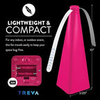 Treva Chemical Free Bug Fan, Fly Deterrent with Holographic Blades to Clear Bugs, Mosquitoes, and Flies, Battery Powered Fly Fan, Pink (4 Pack)