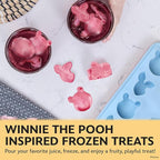 Disney Pooh Silicone Ice Cube Tray – 2 Pack Ice Trays for Freezer with Fun Pooh Ice Molds – Flexible BPA-Free Silicone Molds for Ice, Chocolate, and More (Pooh (Baby Blue))