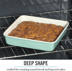 Martha Stewart Gallen 9 Inch Square Nonstick Carbon Steel Cake Pan - Teal