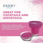 Snowy River Pink, Cocktail & Margarita Sugar Rimmer - Vibrant Color Glass Rimming Sugar with Medium Crystal Texture - 16oz