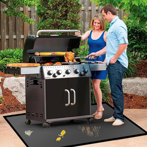 42 X 24 inches Hearth Rugs for Fireplaces Fire Resistant / Gas Grill Splatter Mat Fireproof Waterproof Oil-Proof, Fireproof Mat Heat Resistant BBQ Floor Mat Protect Mat Floor Protective Rug Reusable