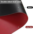 Table Protector Pad for Dining Room Table - Can Be Used On Both Sides Waterproof and Easy to Clean Good Flatness Used for Dining Table(Black+Wine Red 46x96)