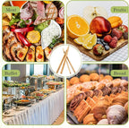 50 Pcs Bamboo Toast Tongs 7 Inch Wood Kitchen Utensil Toaster Tongs for Cooking Catering Buffet Appetizer Wedding Party Supplies
