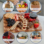 End Grain Wooden Cutting Board for Kitchen 15"x 11" - Walnut Hardwood Chopping Block with Non Slip Grips - Ideal for Charcuterie & Meat Butcher - Handmade 3D Design Wood (0.75" Thick, Large)