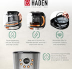 HADEN Heritage 1.7 Liter Stainless Steel Electric Kettle Bundled with 12 Cup Drip Coffee Maker, Coffee Machine with Auto Shut-Off, Steel & Copper