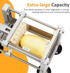 Sunvivi French Fry Cutter Stainless Steel Potato Slicer : with 2 Replaceable blades (1/2 & 3/8 Inch), Professional Fries Cutter for Potatoes, Carrots, Cucumber, Onion, Yam