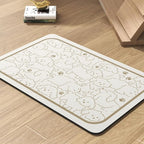 Pet Feeding Mat-Absorbent Dog Mat for Food and Water Bowl-No Stains Quick Dry Water Dispenser Mat-Dog Accessories Pet Supplies-Bowl for Messy Drinkers（FRAMEDOGS,12"x19"
