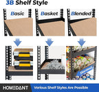 HOMEDANT 5 Tier Laminated Boltless Metal Shelving Unit Adjustable Garage Storage Utility Rack Heavy Duty Shelves Organization Shelf Warehouse Pantry Shed 35.9" W x 18.2" D x 71.3" H 10Pack