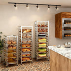 Bun Pan Rack, Commercial Bakery Sheet Rack with Brake Wheels, 10-Tier Stainless Steel Baking Tray Food cart ，for Bakeries Restaurant & Catering（Trays Not Included） ﻿ (10 Tier)