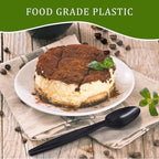 100% Compostable Spoons, 300 Disposable Spoons, Black Non Plastic Spoons, BPA-Free Heavy Duty Disposable Utensils, Ecofriendly Compostable Cutlery for Party Wedding Picnic