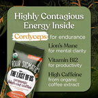 Four Sigmatic The Last of Us High Caffeine Cordyceps Coffee | Organic Dark Roast Extra Strong Ground Coffee with L-Theanine | Energy Booster Without the Jitters | 10oz Bag