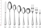 New Star Foodservice 58444 Bead Pattern, Stainless Steel, Dinner Knife, 8.5-Inch Set of 12