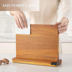 Magnetic Knife Block - Magnetic Knife Holder - Magnetic Knife Stand- Cutlery Display Stand and Storage Rack（sharpener)