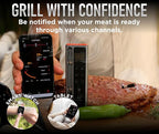 Wireless Meat Thermometer Digital BBQ Set, 5.3 Bluetooth and WiFi connectivity 800ft APP Control (iOS&Android) with Chef Knife, Fork, Meats Temperature Probe, Grilling, BBQ Gift for Men
