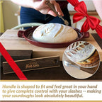 Bread Bosses Bread Bakers Lame Slashing Tool - Dough Making Slasher Tools Baking Sourdough Bread Starter Jar Scoring Knife Razor Cutter Slashing Tool Accessories for Cutting Supplies -Great As A Gift