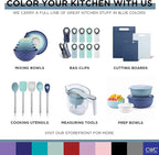 COOK WITH COLOR Glass Measuring Cups - Ideal for Cooking and Baking, Blue