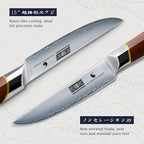 HOSHANHO Steak Knives Set of 6, Ultra Sharp 4.5 Inch Professional Non Serrated Steak Knife Set for Precise Cutting, Japanese High Carbon Steel Steak Knife with Ergonomic Handle