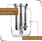 BTaT- Cold Brew Coffee Maker, 1 Gallon Mason Jars Drink Dispenser, Gallon Cold Brew Coffee Maker, Iced Tea Maker, Cold Brew Coffee Carafe, Beverage Dispenser, Glass Dispenser, Cold Brew System