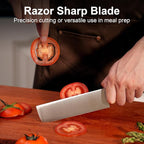 6 Inch Nakiri Knife, AR-RPM9 Steel & Replaceable Handle, Multipurpose Meat Cleaver Vegetable Chef Knife with Oak Sheath, Gift for Home Chefs