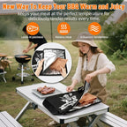 Upgraded BBQ Blanket for Resting Meat,Smoker Accessories Brisket Blanket, Insulated Meat Resting Bag with Wide Mouth for Steaks/Pork Shoulders/Turkeys, BBQ Accessories Grilling Gifts for Men (23inch)