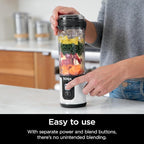 Ninja Blast Portable Blender, Cordless, 18oz. Vessel, Personal Blender for Shakes & Smoothies, BPA Free, Leakproof Lid & Sip Spout, USB-C Rechargeable, Dishwasher Safe Parts, White Glitter, BC152GL