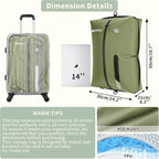 Vacuum Bag for Travel, Professional IPX8 Waterproof Reusable Vacuum Compression Bags for Travel Suitcases, Durable Space Saver Bag(2 Large,No Pump)