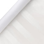 Luxury Table Protector Pad, 2 in 1 Table pad + Great Looking Tablecloth - Heat Resistant, Spill & Stain Proof - Flannel Backing (54x72, White - Silk Stripe)